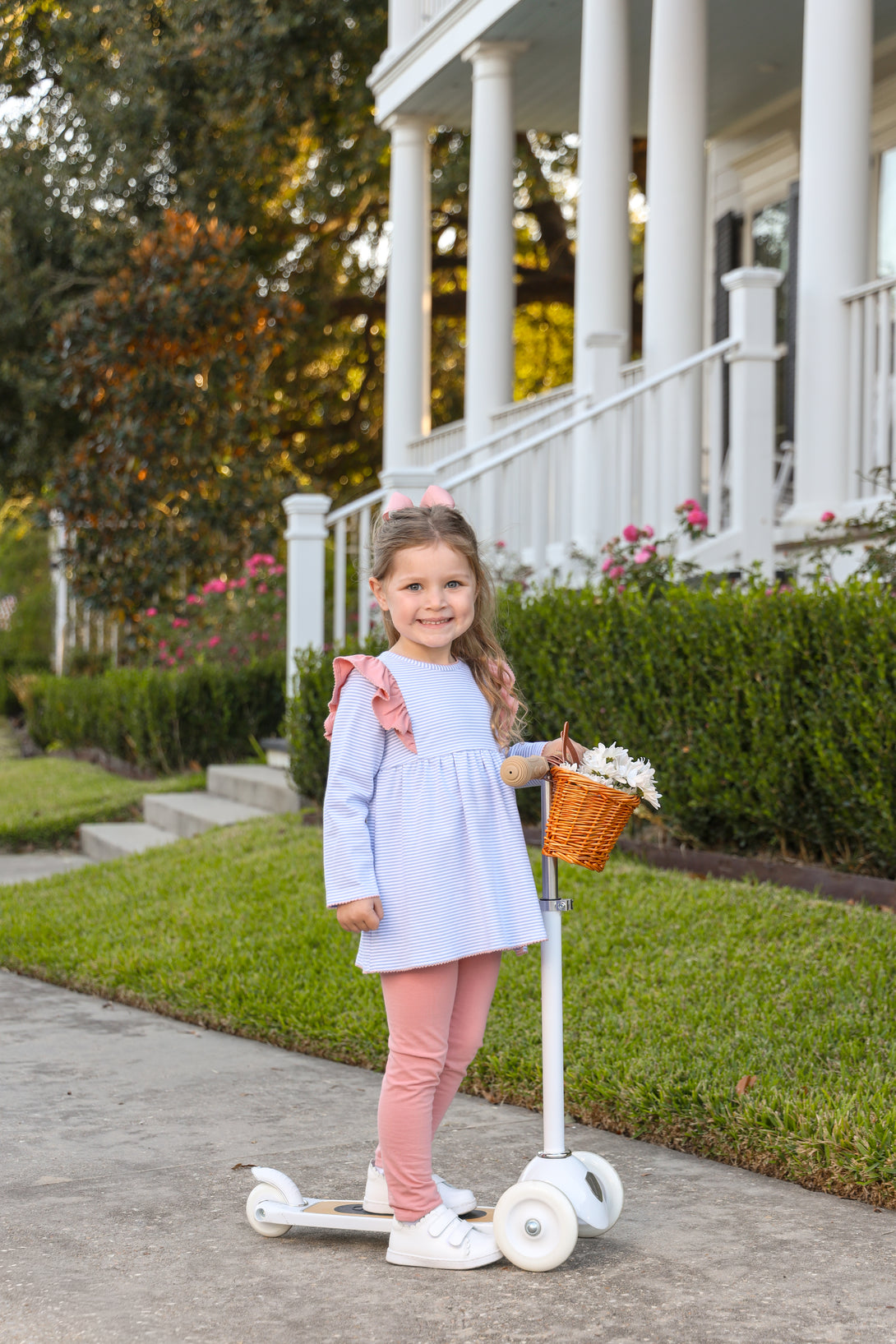 Madison Pant Set Dusty Blue Stripe/Mauve  PRE-ORDER