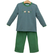 Mallard Embroidered Pant Set