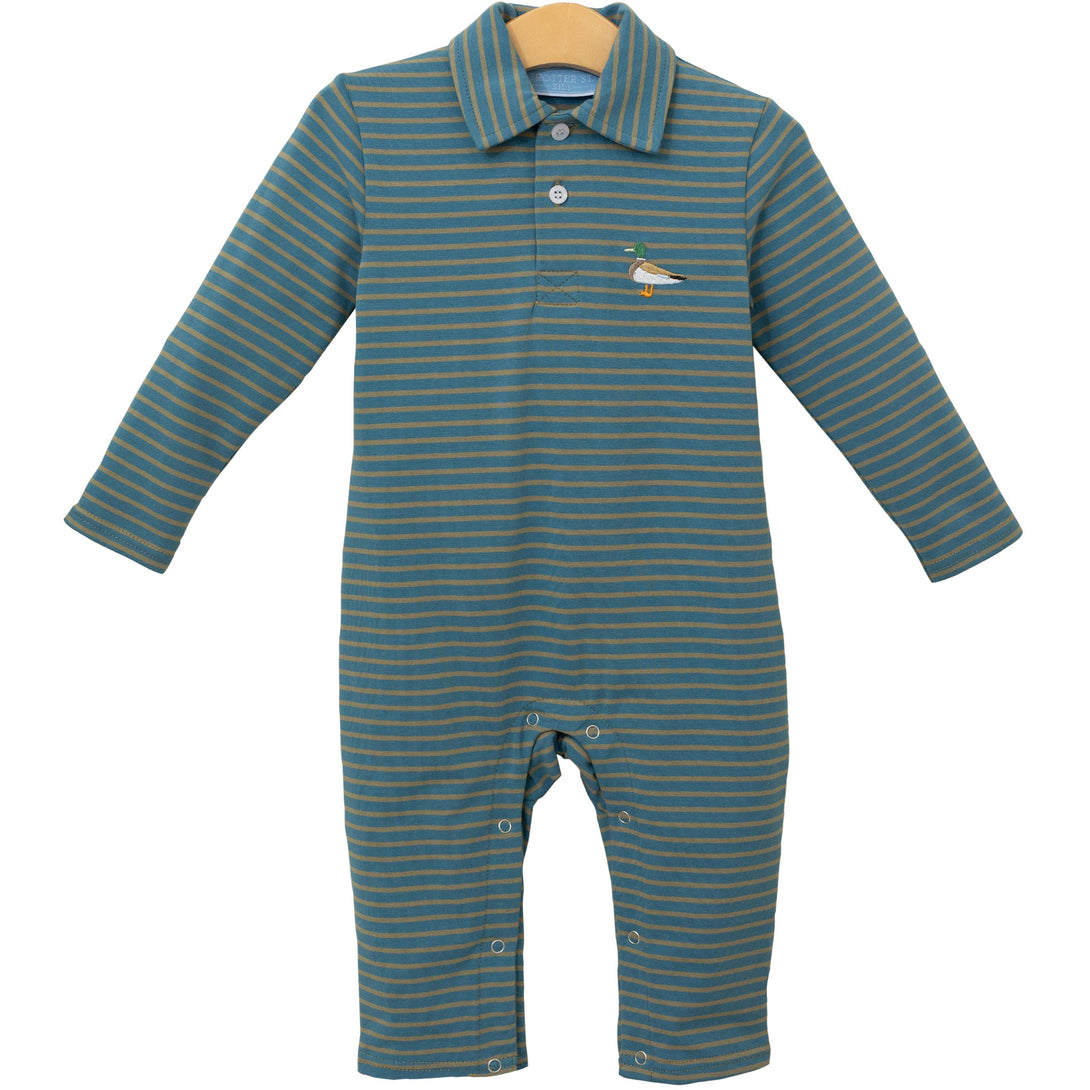 Mallard Embroidered Polo Romper