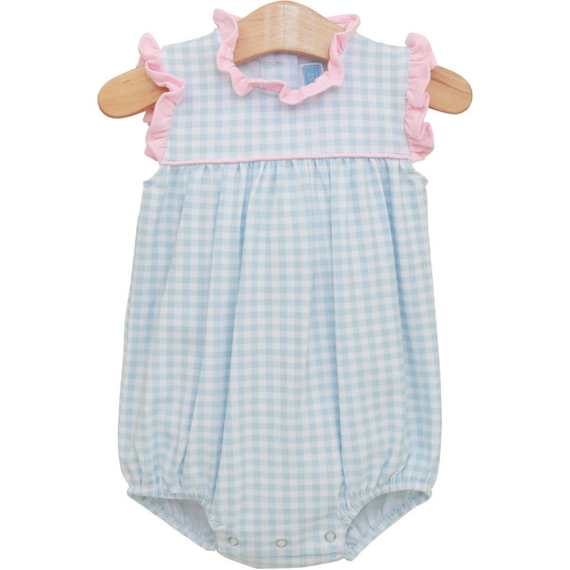 Trotter Street Meredith Dress- Light Blue Gingham/Light Pink main image 0