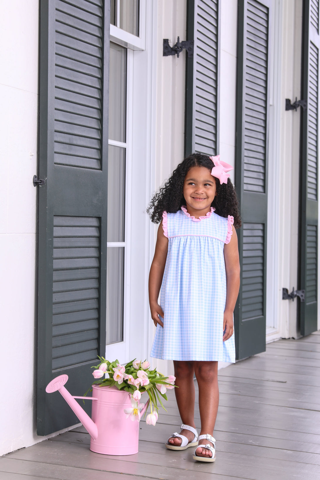 Meredith Dress in Light Blue Gingham PRE-ORDER