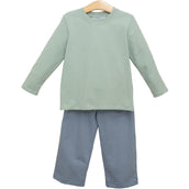 Miller Pants Set Blue Stripe and Sage