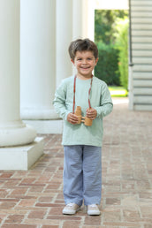 Miller Pants Set Blue Stripe and Sage