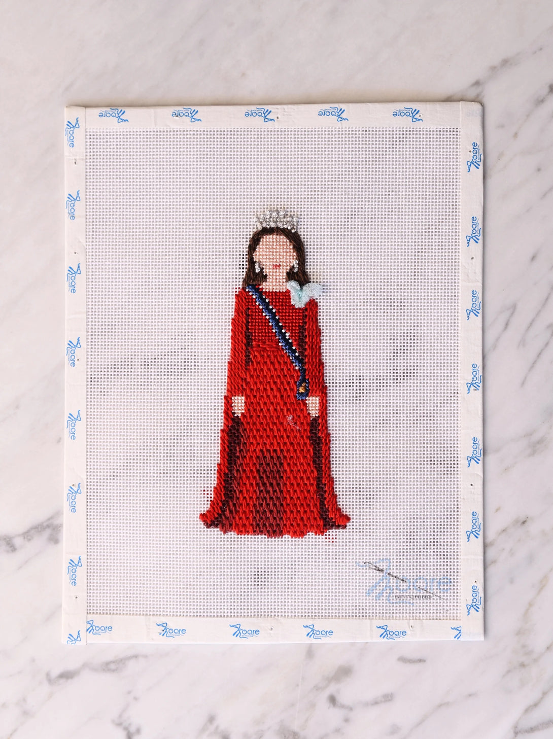 Princess Kate State Dinner Needlepoint Canvas