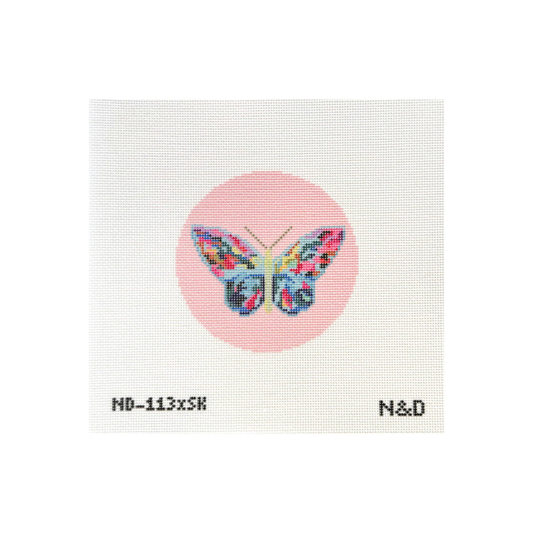 Art by Sara Kay Butterfly Needlepoint Canvas