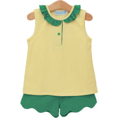 Nora Short Set Yellow Stripe and Green PRE-ORDER