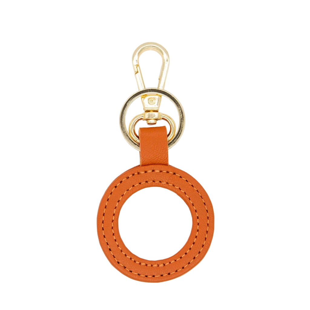 Leather Key Fob - Orange