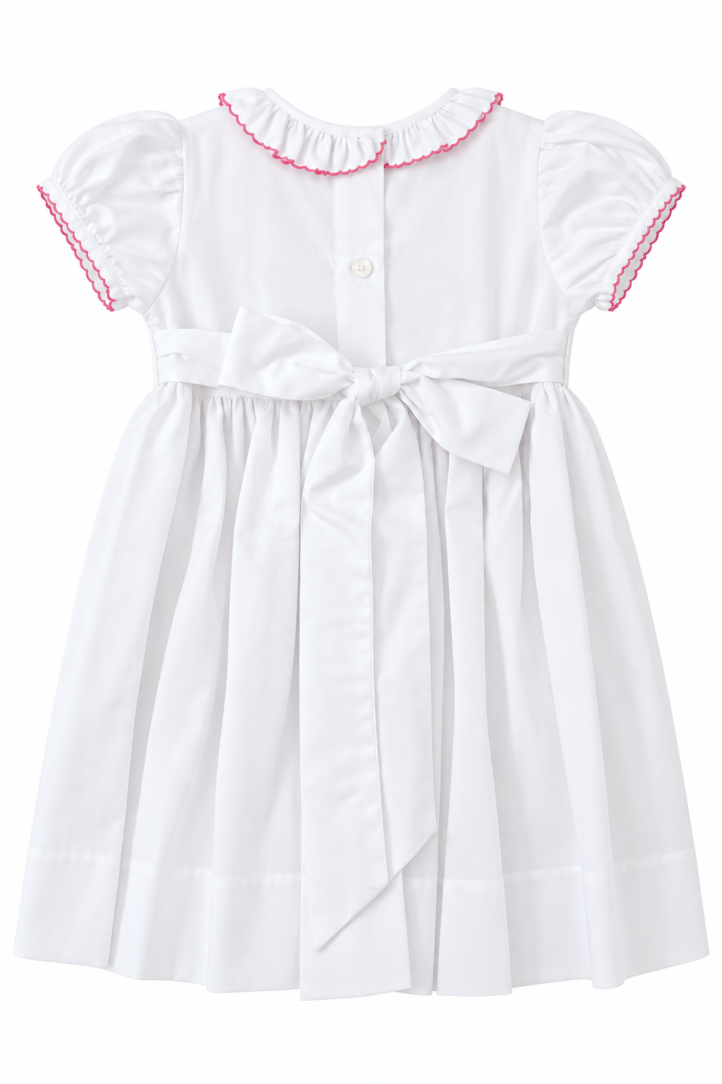 Rose Ruffle Smocked Waist Dress - Christmas Ornament