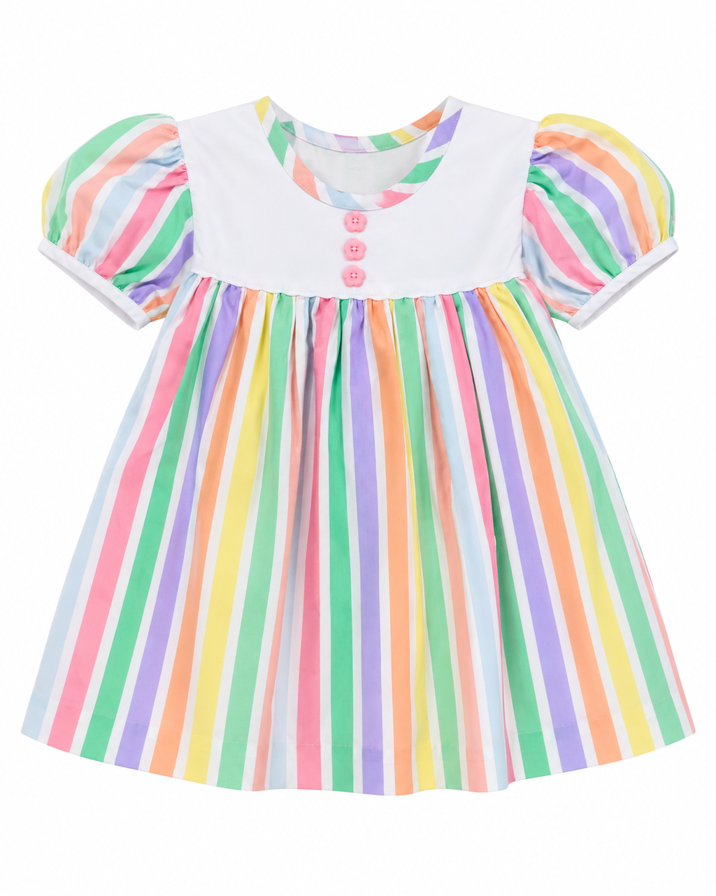 Short Sleeve Brigantine Dress Southampton Stripe/Worth Ave White