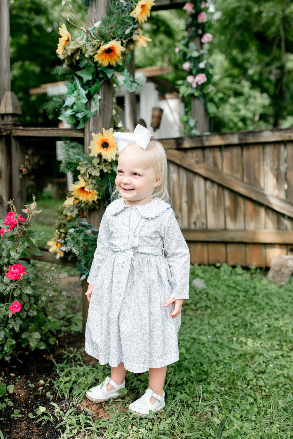Long Sleeve Jane Dress Crysanthemum Floral