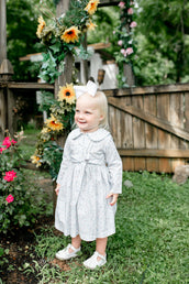 Long Sleeve Jane Dress Crysanthemum Floral