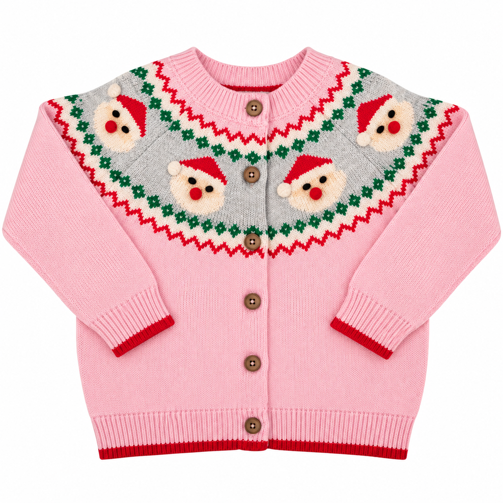 Cardigan - Pink Santa