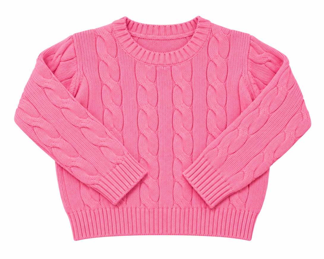 Crawford Crewneck Hamptons Hot Pink