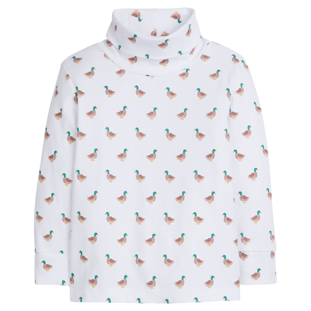 Printed Turtleneck Mallard