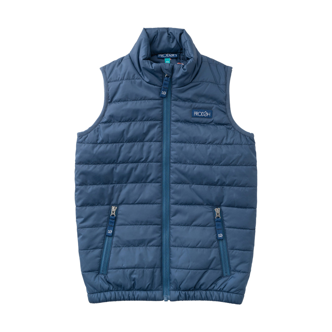 Boys Puffer Vest Dark Denim