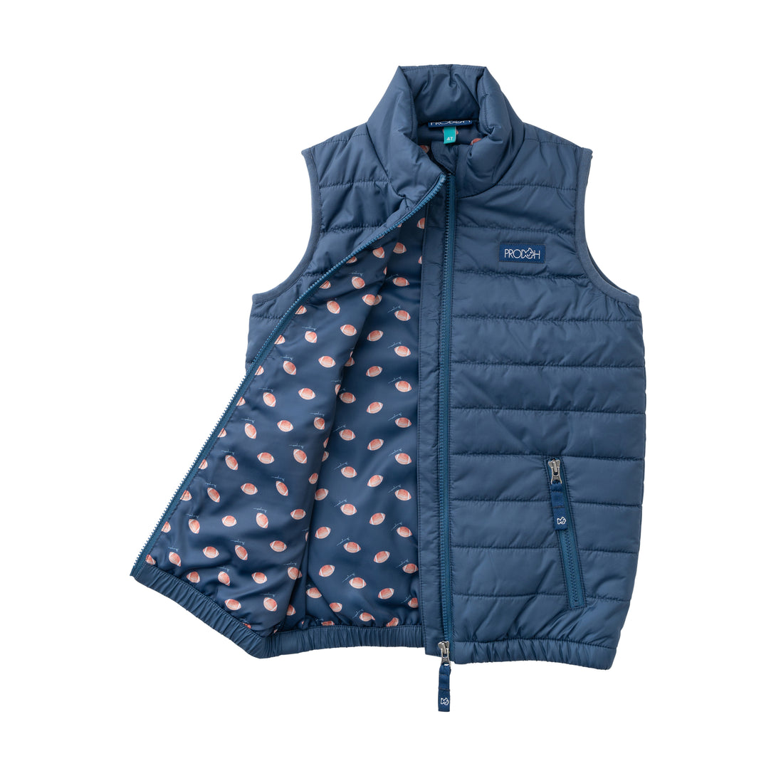 Boys Puffer Vest Dark Denim