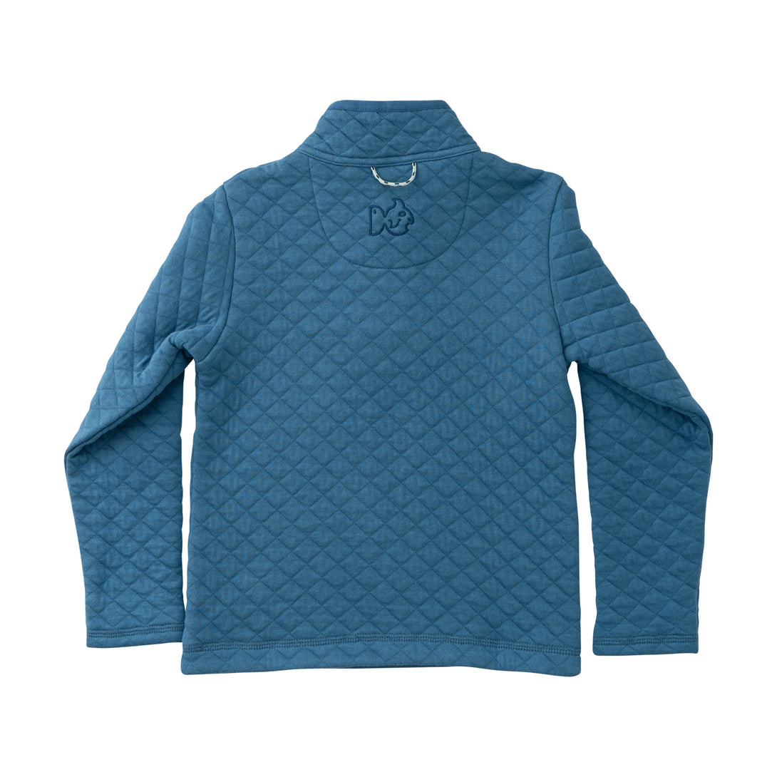 Boys Quilted Zip Pullover Copen Blue