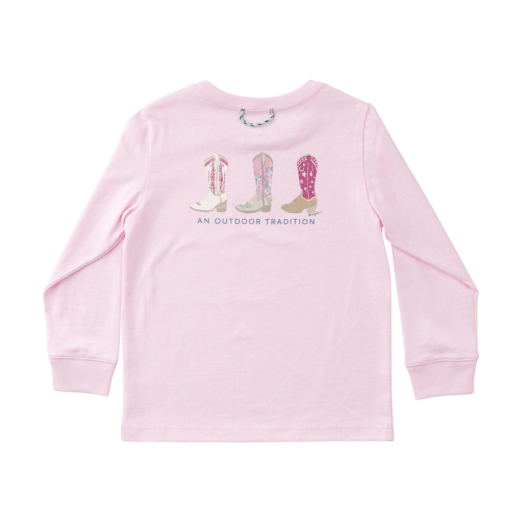 Girls Long Sleeve Cotton Pink Tulle T-Shirt PRE-ORDER