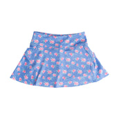 Girls Tennis Twirl Skort with Built-In Compression Shorts Azalea Blooms