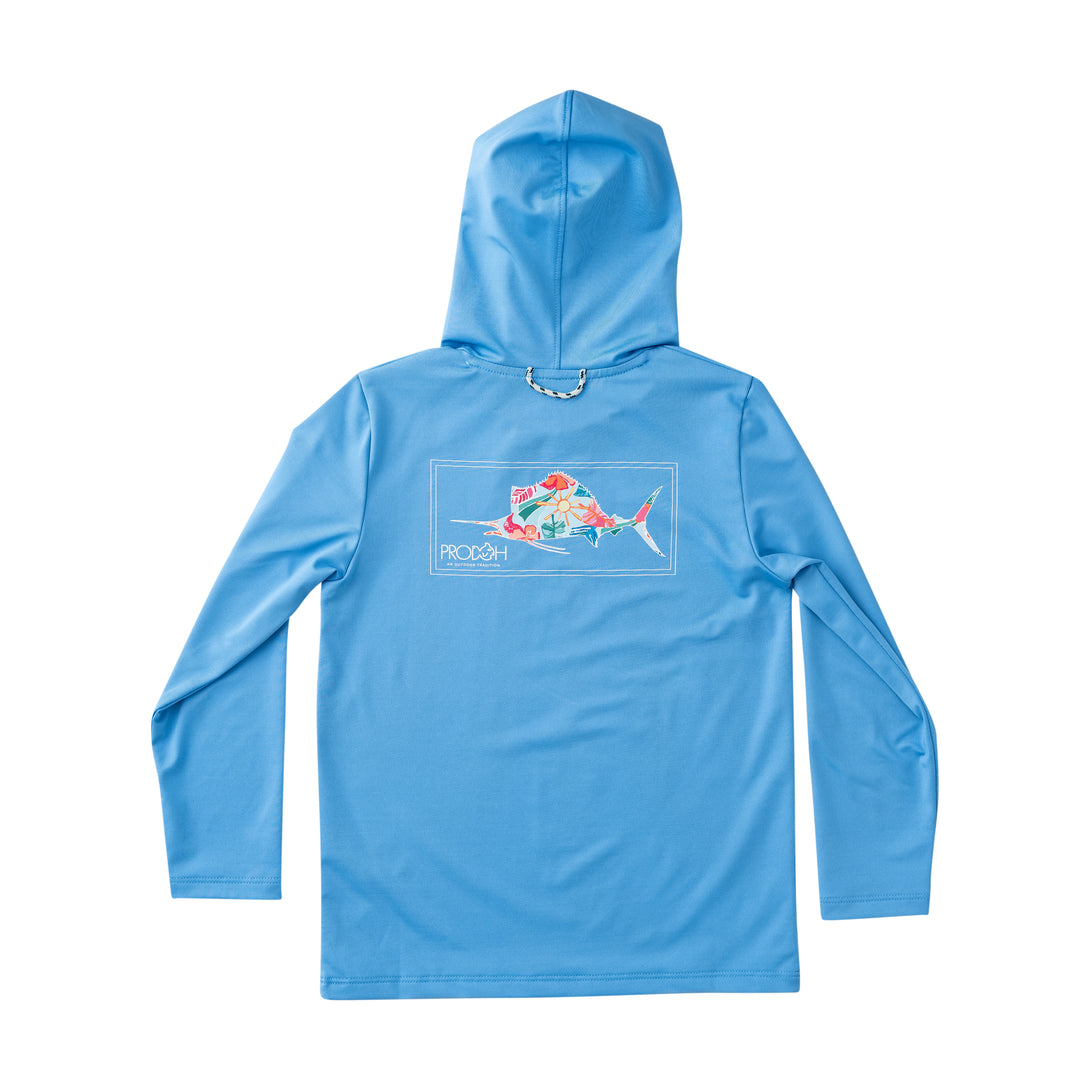 Kids Pro Performance Hoodie T-shirt Marina Blue