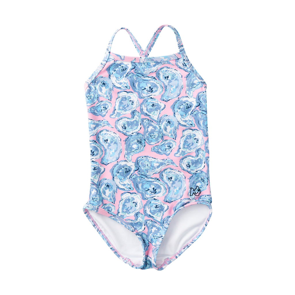 Girls Spring Tides Bow Back One Piece Swimsuit