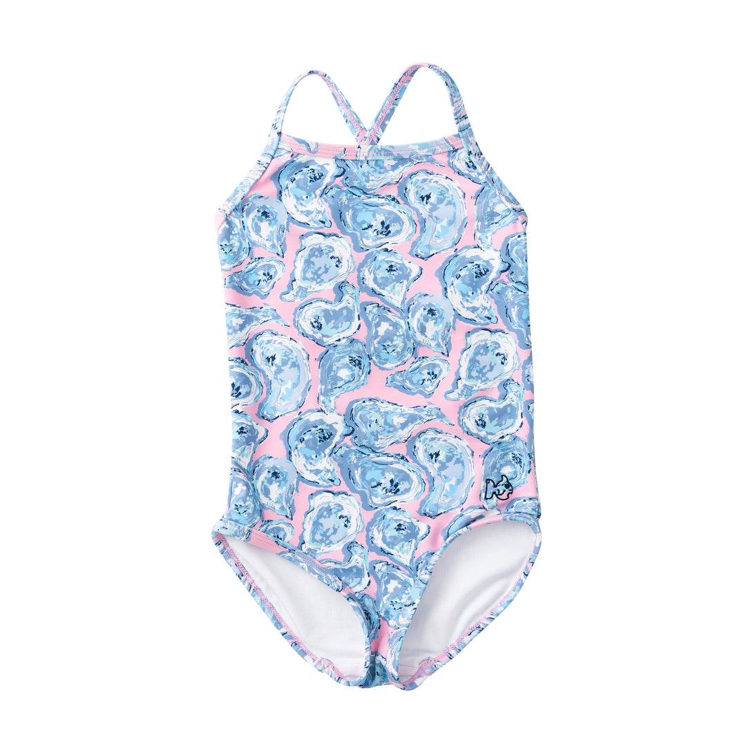 Girls Spring Tides Bow Back One Piece Swimsuit