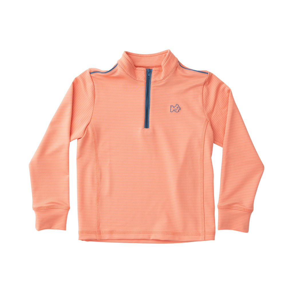 Boys Pro Performance 1/4 Zip Pullover Crabapple Stripe PRE-ORDER