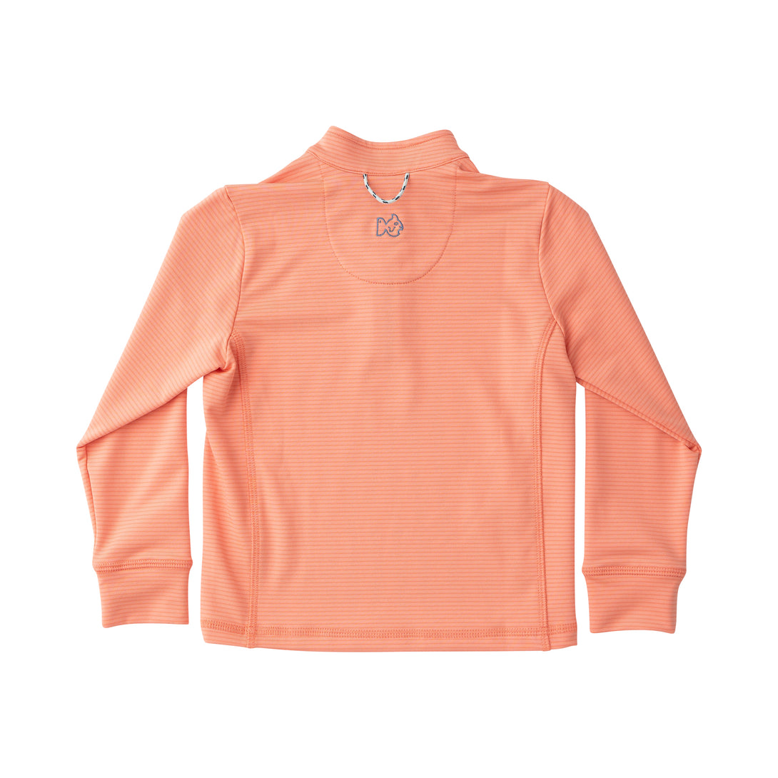 Boys Pro Performance 1/4 Zip Pullover Crabapple Stripe