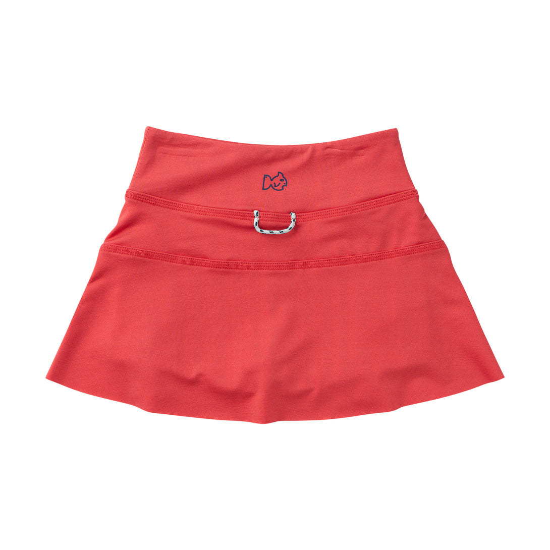 Girls Tennis Twirl Skort with Built-In Compression Shorts Watermelon