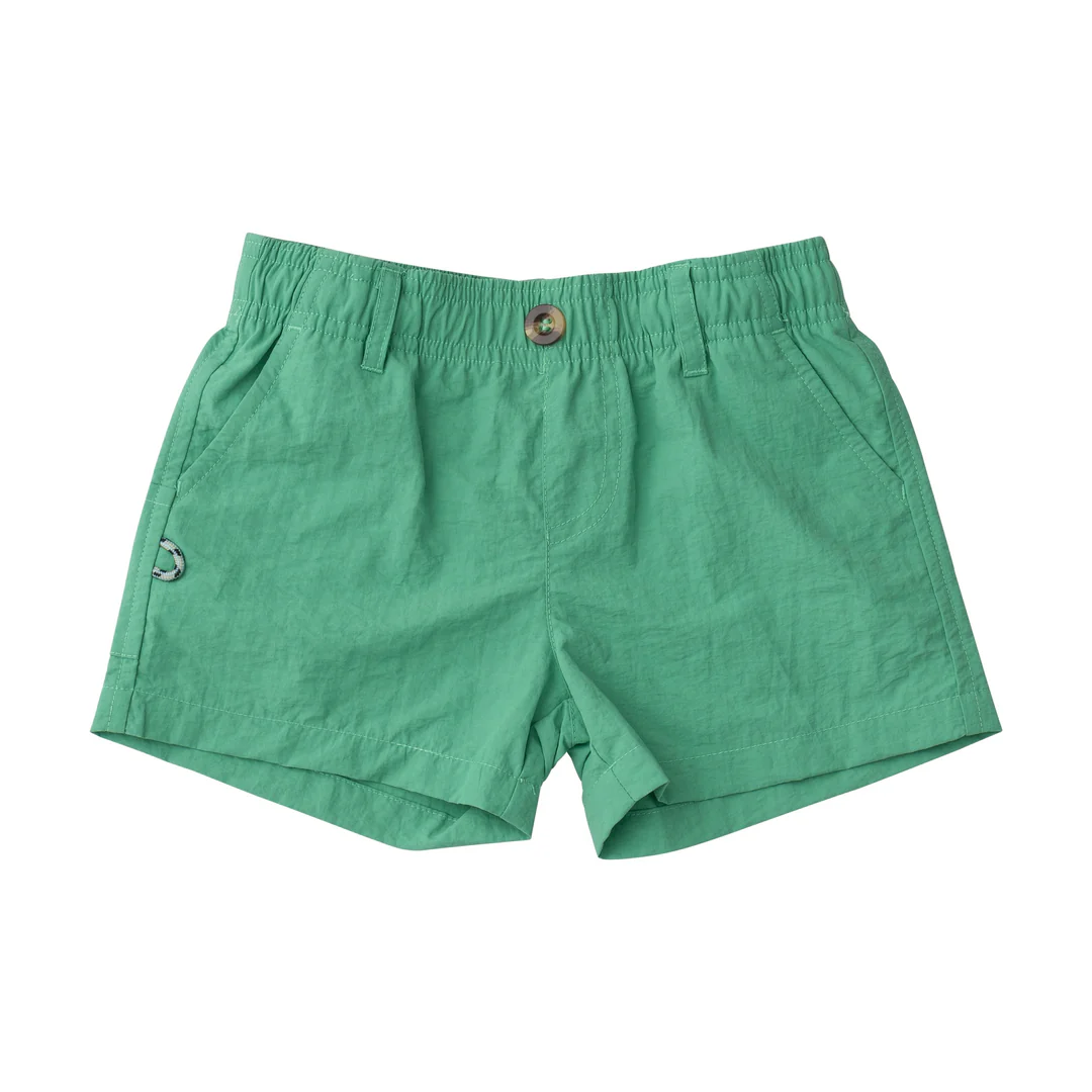 Boys' Outrigger Performance Short in Green Spruce