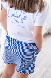 Carolina Catch Skort in Deep Ultramarine Stripe