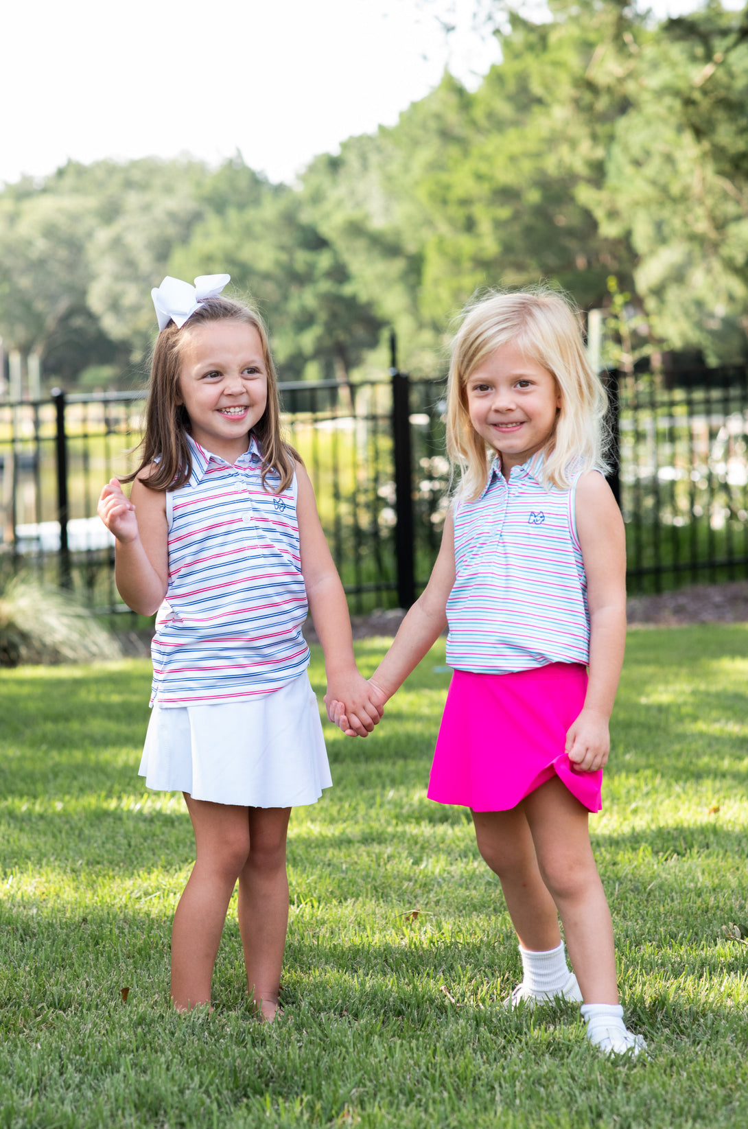 Sleeveless Pro Performance Polo in Candy Stripe