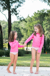 Reef Rashguard Set in Pink Carnation