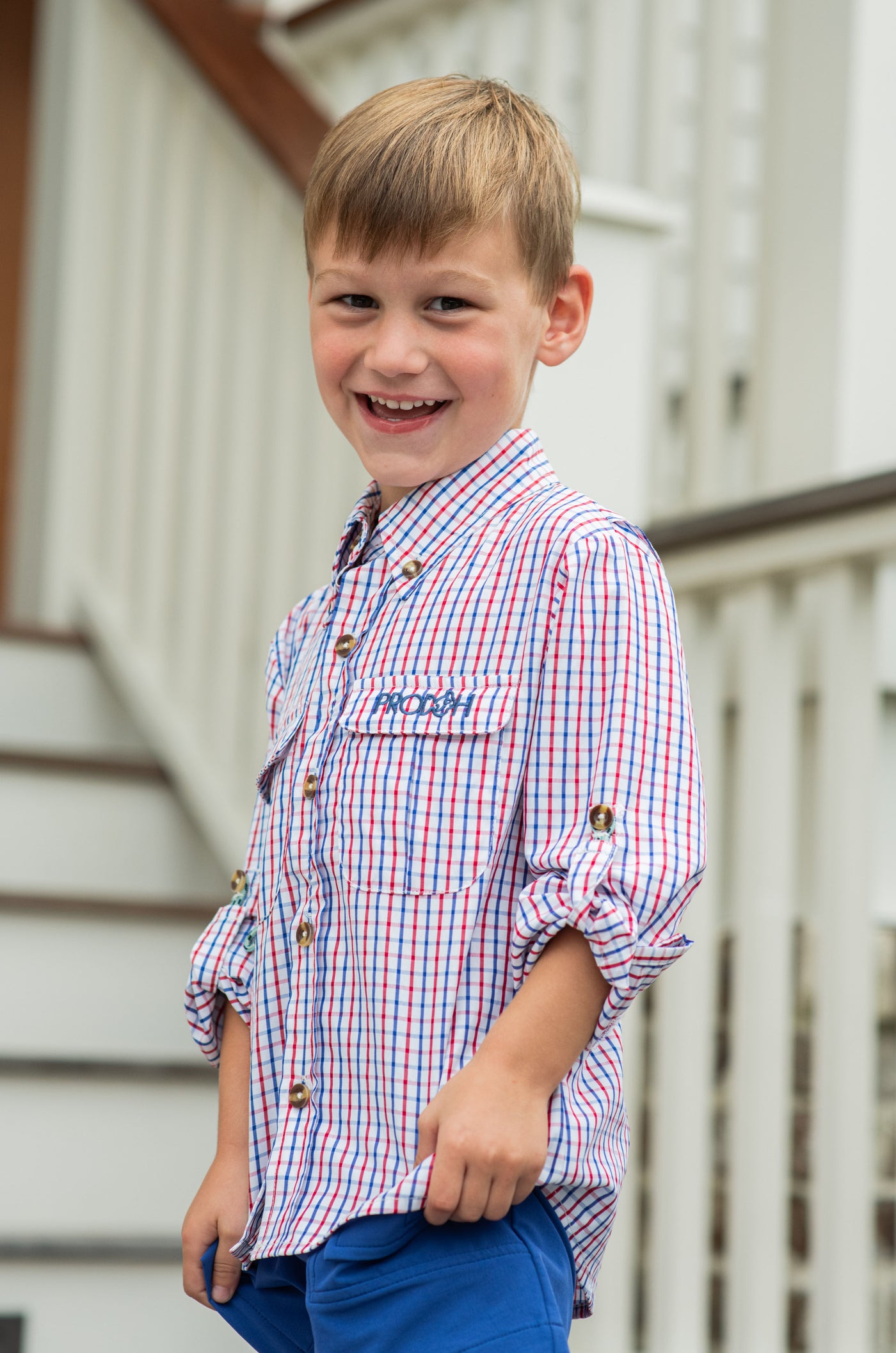 Founders Kid Fishing Shirt in Americana Plaid – The Frilly Frog