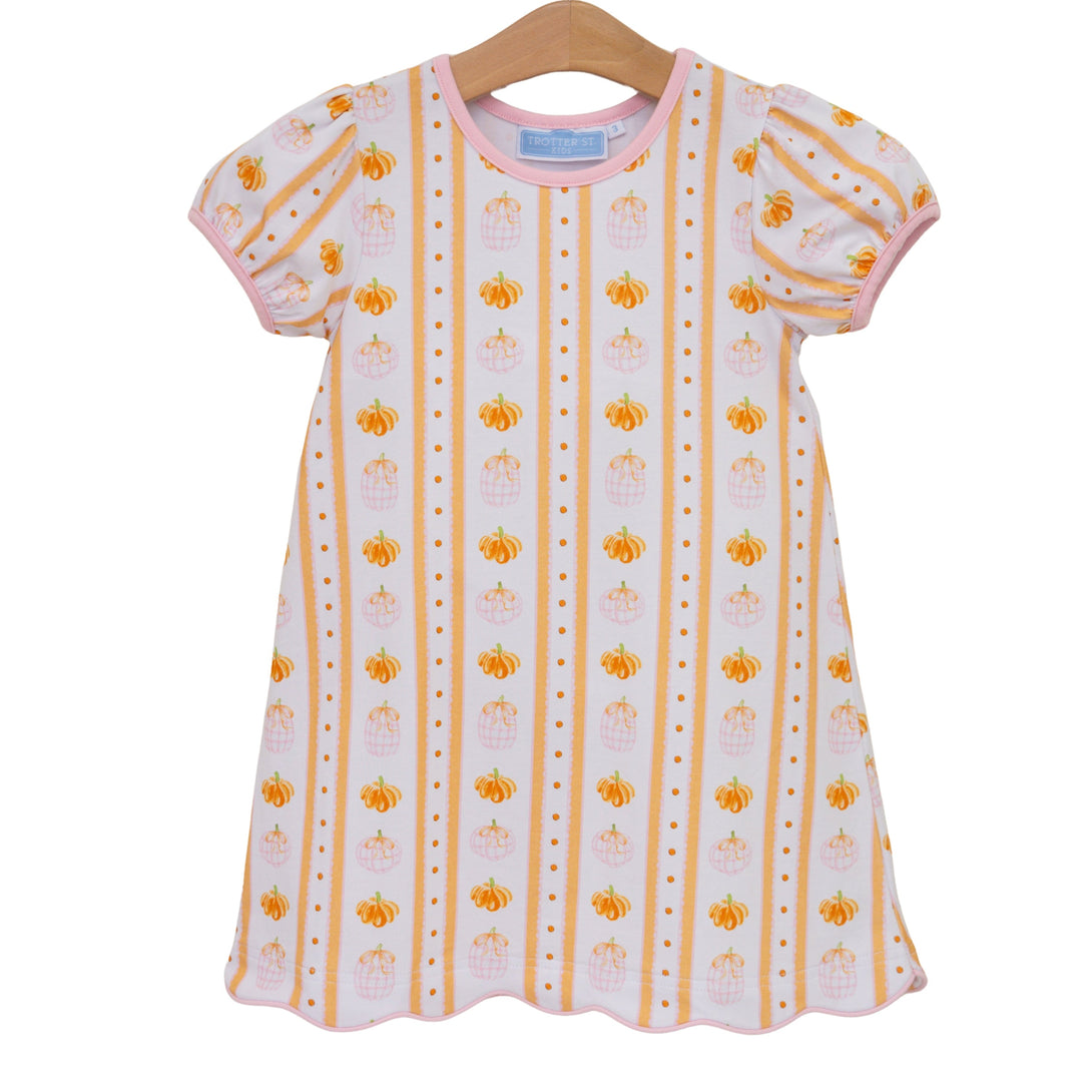 Pumpkin Patch Scalloped Dress PRE-ORDER