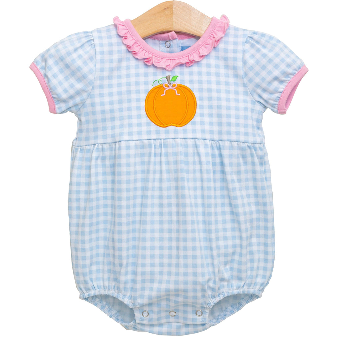 Pumpkin Short Sleeve Ruffle Bubble