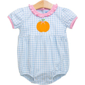 Pumpkin Short Sleeve Ruffle Bubble