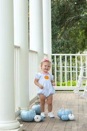 Pumpkin Short Sleeve Ruffle Bubble