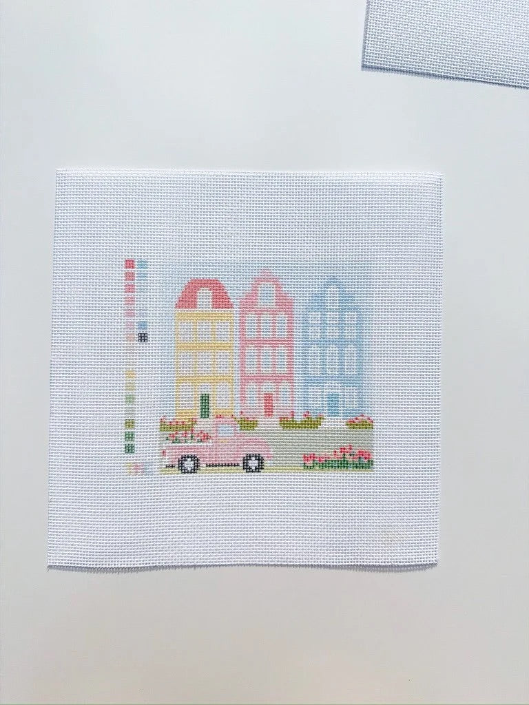 Tulip Town Needlepoint Canvas
