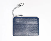 Every Day Wallet - Navy with Silver Chain