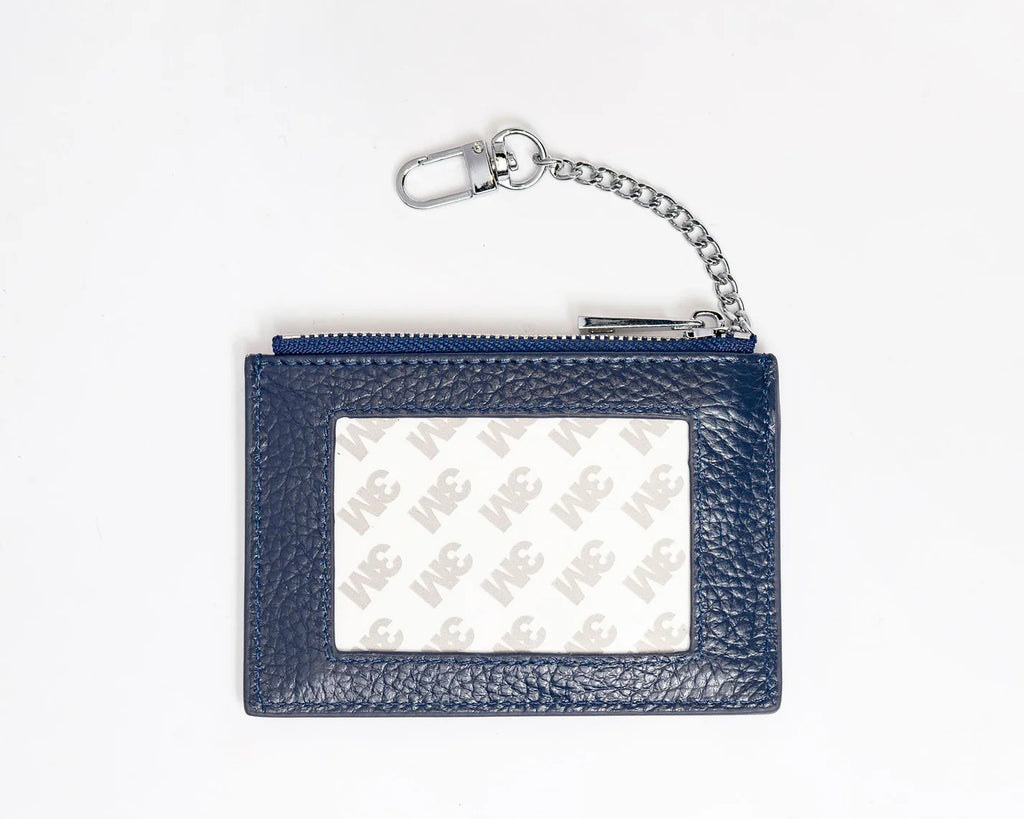 Every Day Wallet - Navy with Silver Chain