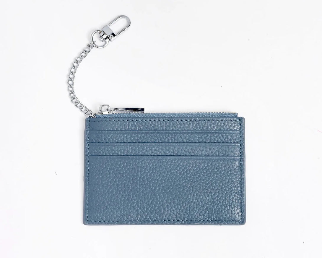 Every Day Wallet - Slate with Silver Chain