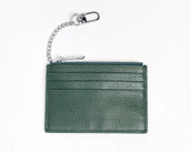 Every Day Wallet - Forest Green with Silver Chain