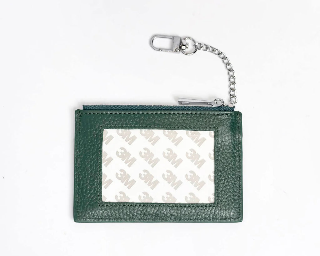 Every Day Wallet - Forest Green with Silver Chain