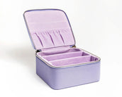 6" Leather Self Finishing Box - Purple