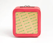 5" Leather Jewelry Box -Coral