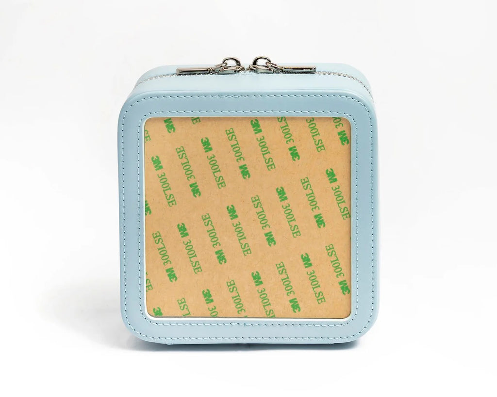 5" Leather Jewelry Box - Robins Egg