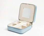 5" Leather Jewelry Box - Robins Egg