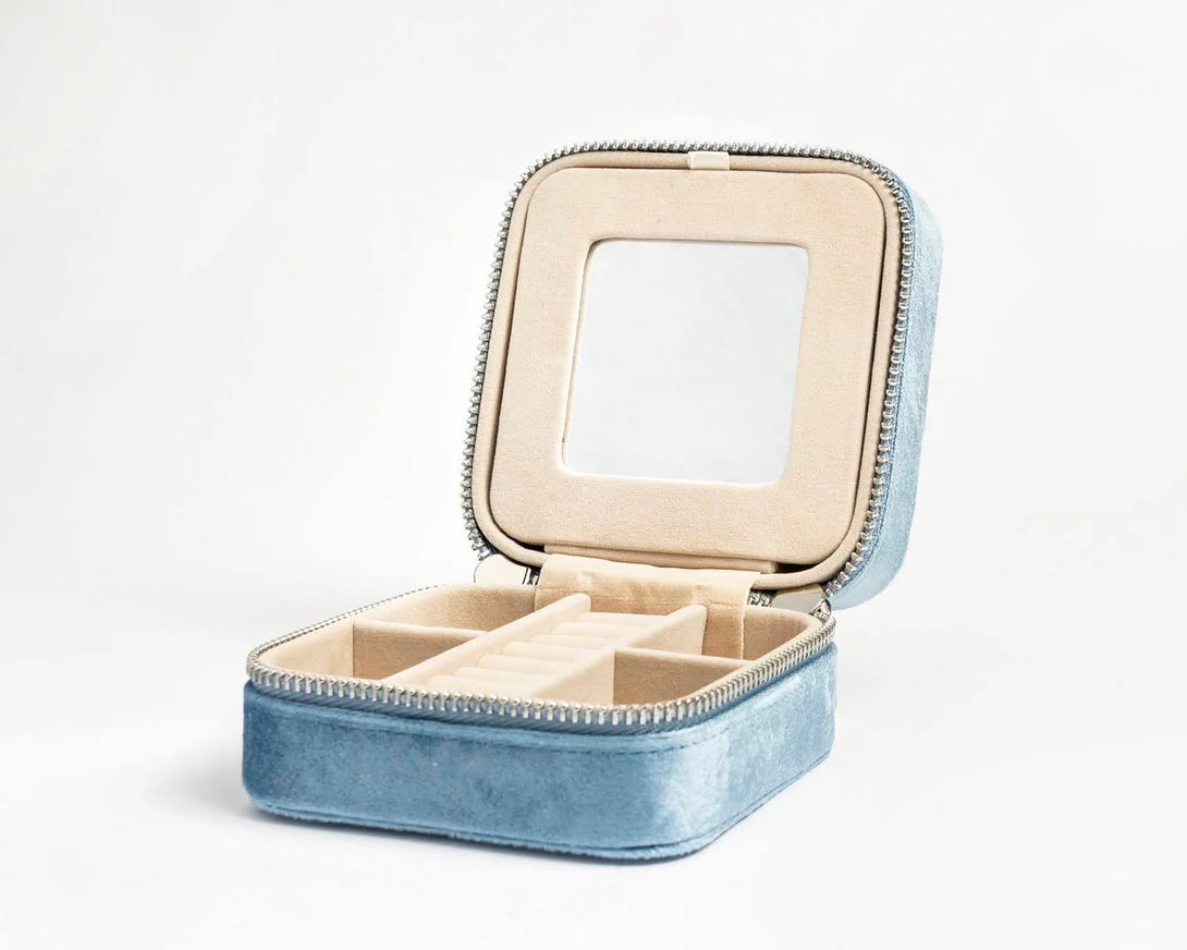 4" Jewelry Boxes Velvet - Denim