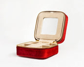 4" Jewelry Boxes Velvet - Wine
